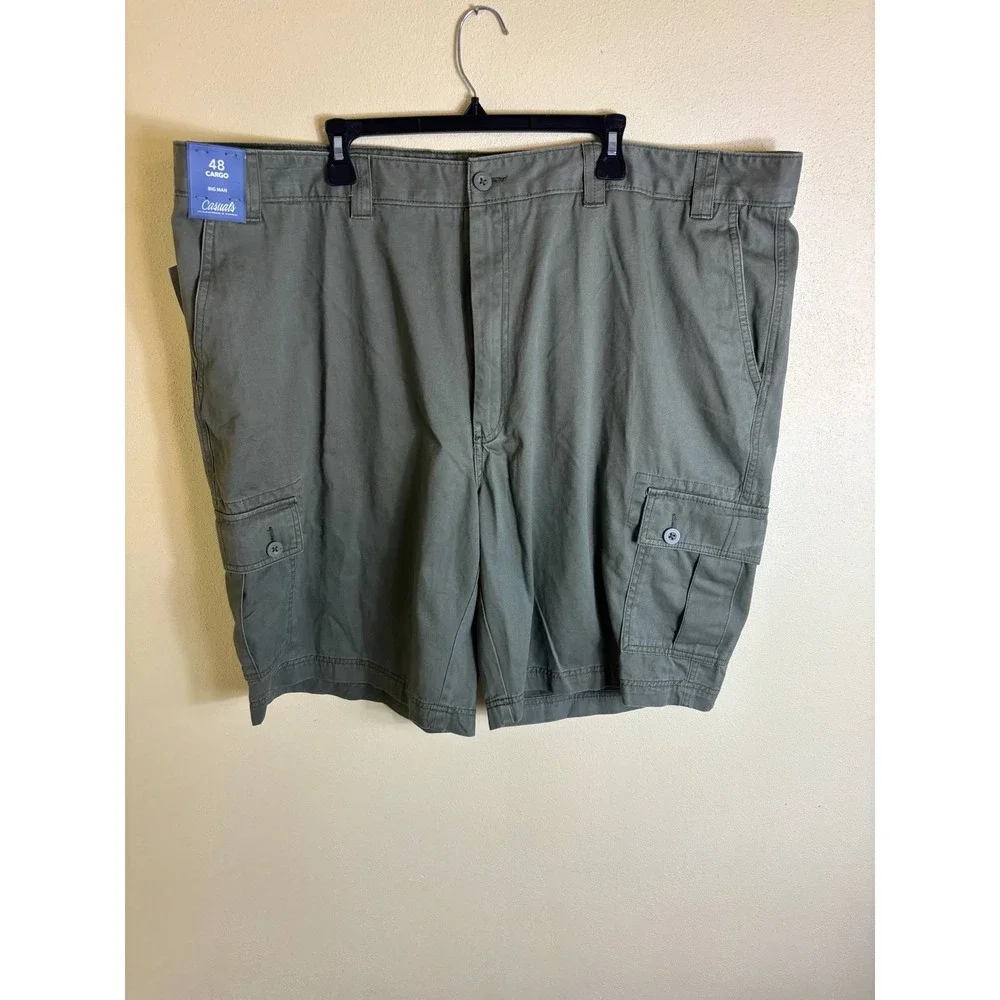 New NWT Roundtree‎ & Yorke Casual Cargo Olive Green Big Man Shorts Size 48